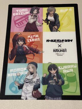 Girls Band Cry x Round 1 Collaboration Full Group Panel Anime Manga Clear Poster